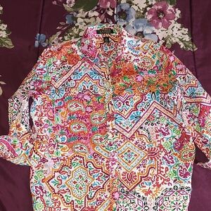 Colorful Ralph Lauren Med Patterned Shirt